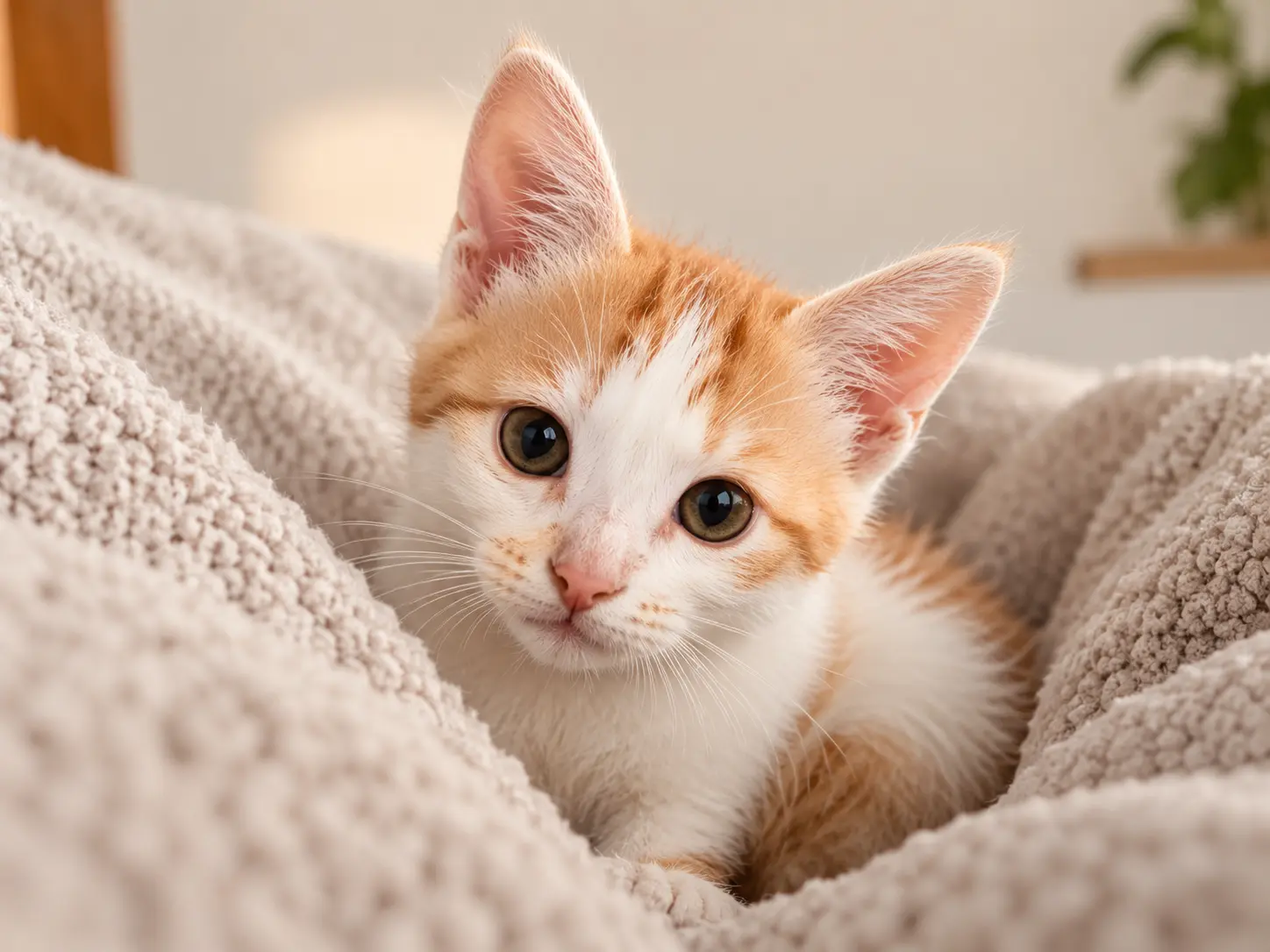 Coco, an orange and white kitten